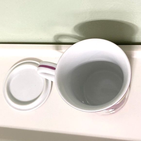 VERA BRADLEY Floral Tea Coffee Mug with Lid Floral Purple White Green Brown 8 oz - Picture 6 of 10